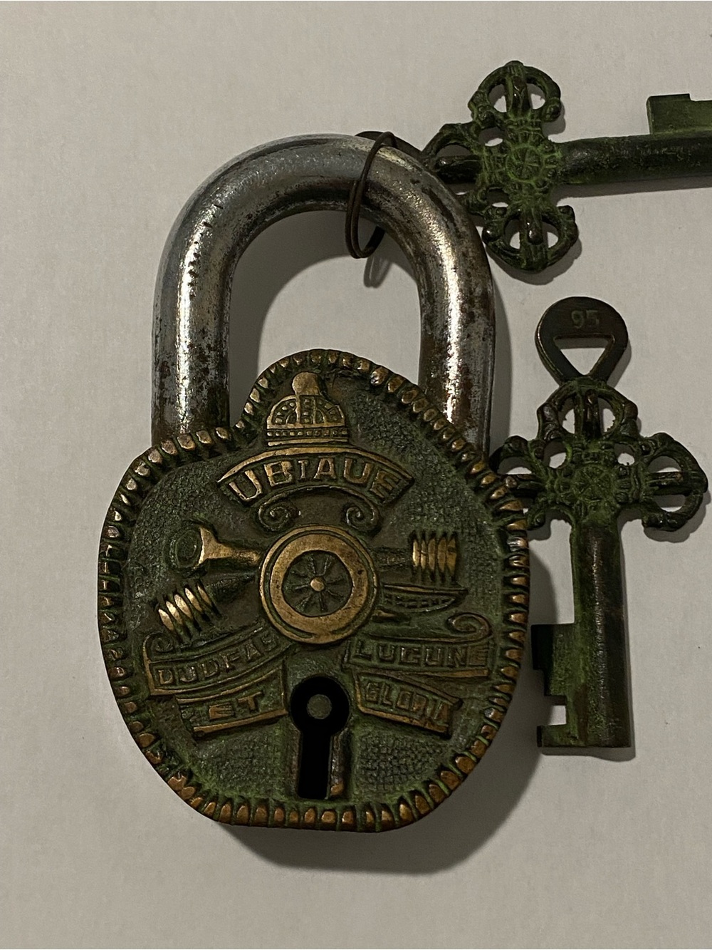 Vintage Style ubique Letter Door Pad lock Brass Home Safety Door Lock